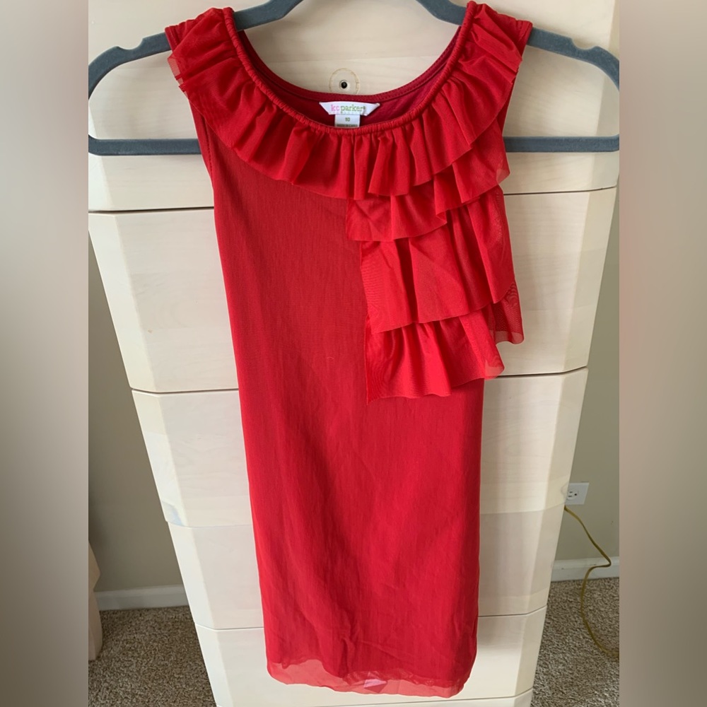 KC Parker for Hartstrings Red Dress.  Girls Size 10